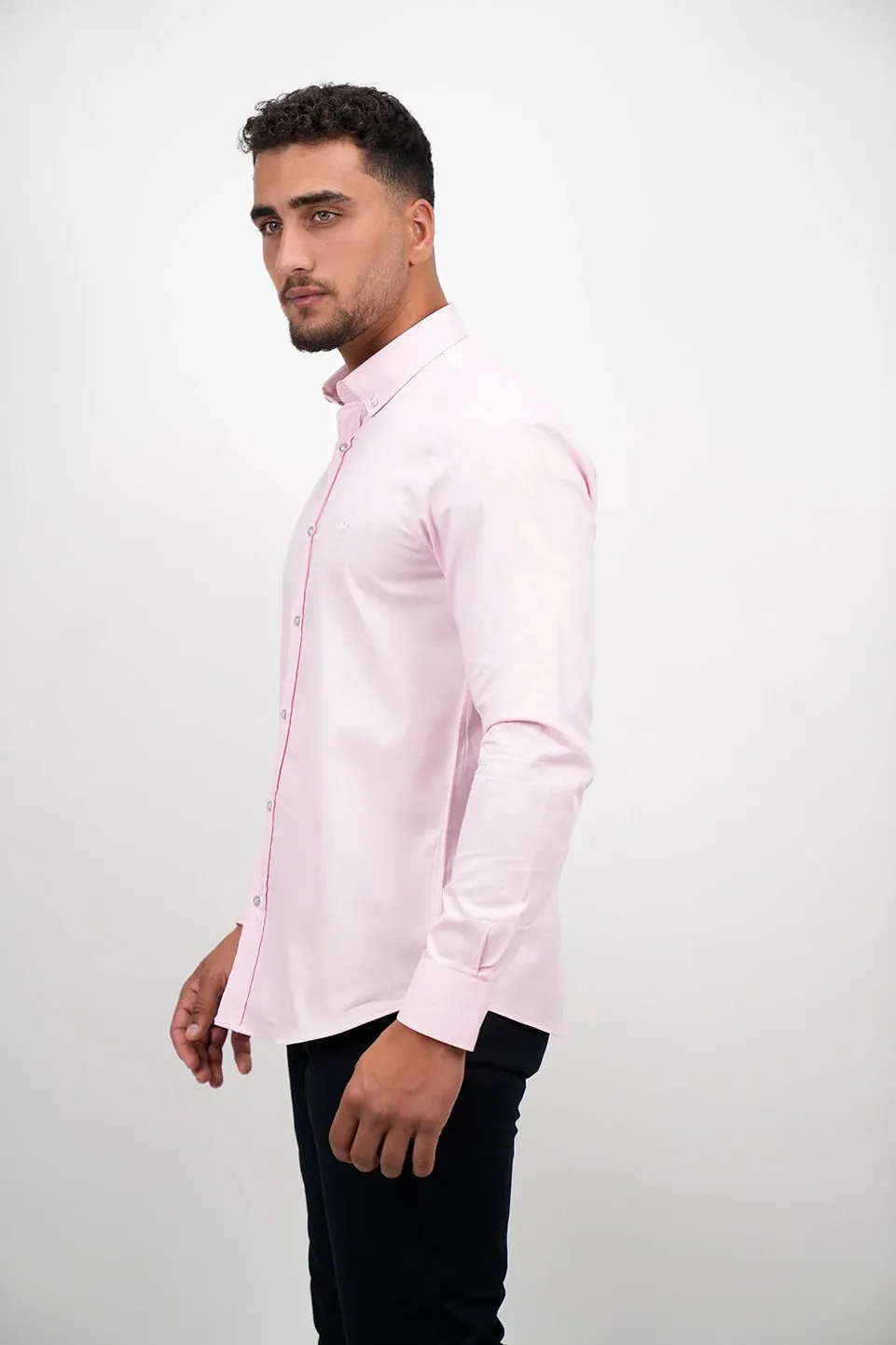 Long Sleeved Casual Pink Shirt