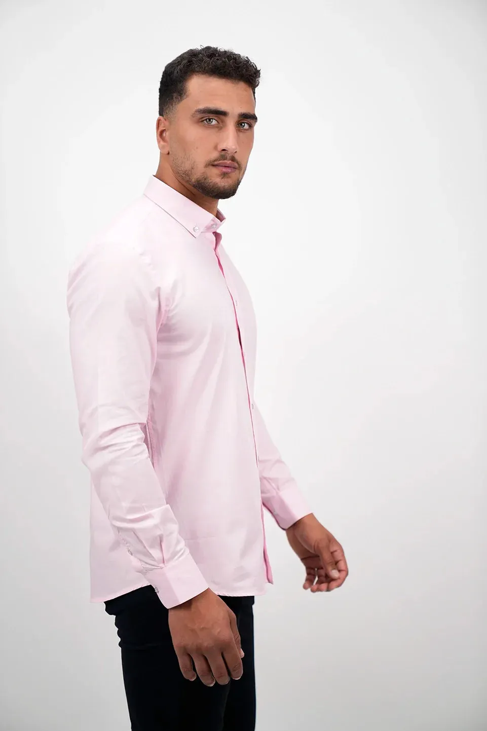 Long Sleeved Casual Pink Shirt