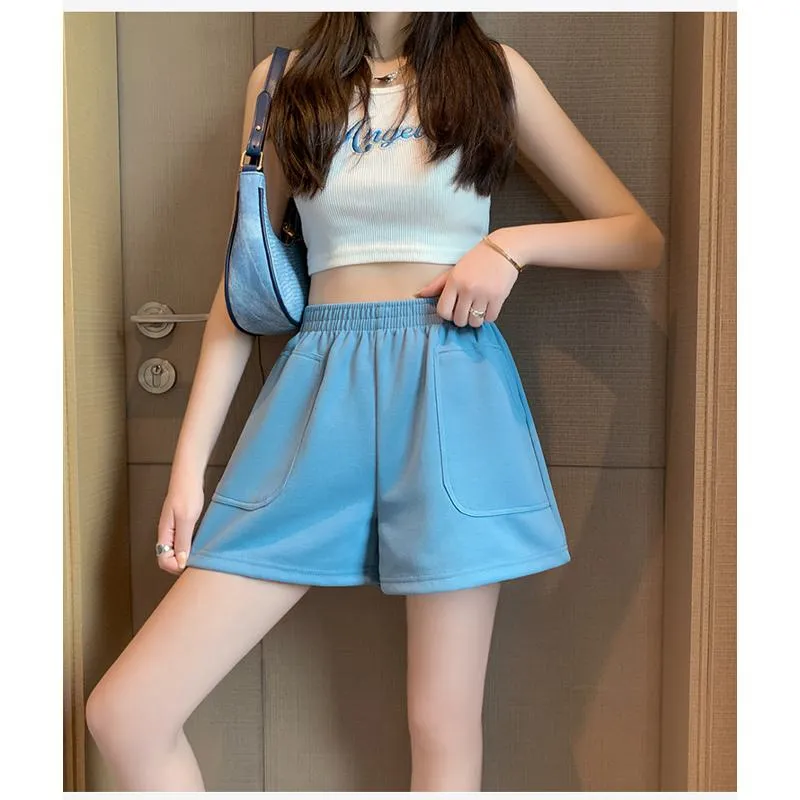 Loose-Fit Casual High-Waisted Sports Chic Worn Outside Running Shorts