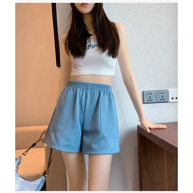 Loose-Fit Casual High-Waisted Sports Chic Worn Outside Running Shorts