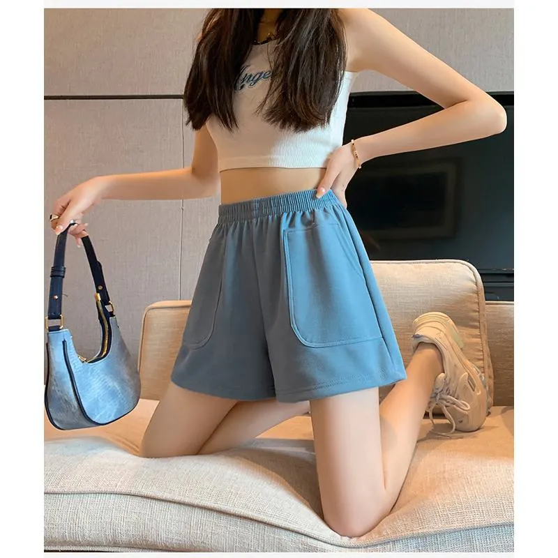 Loose-Fit Casual High-Waisted Sports Chic Worn Outside Running Shorts