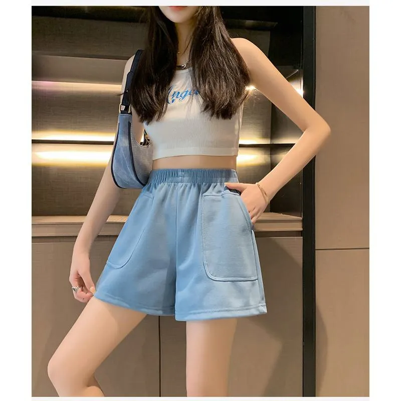 Loose-Fit Casual High-Waisted Sports Chic Worn Outside Running Shorts