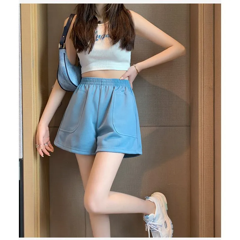 Loose-Fit Casual High-Waisted Sports Chic Worn Outside Running Shorts