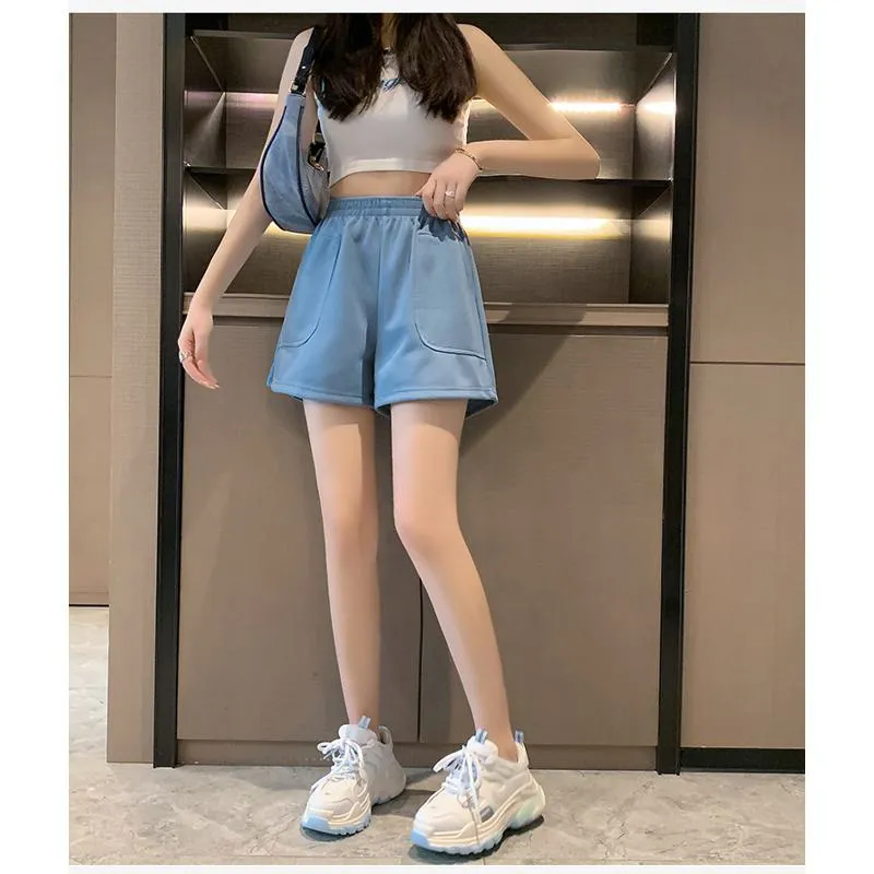 Loose-Fit Casual High-Waisted Sports Chic Worn Outside Running Shorts