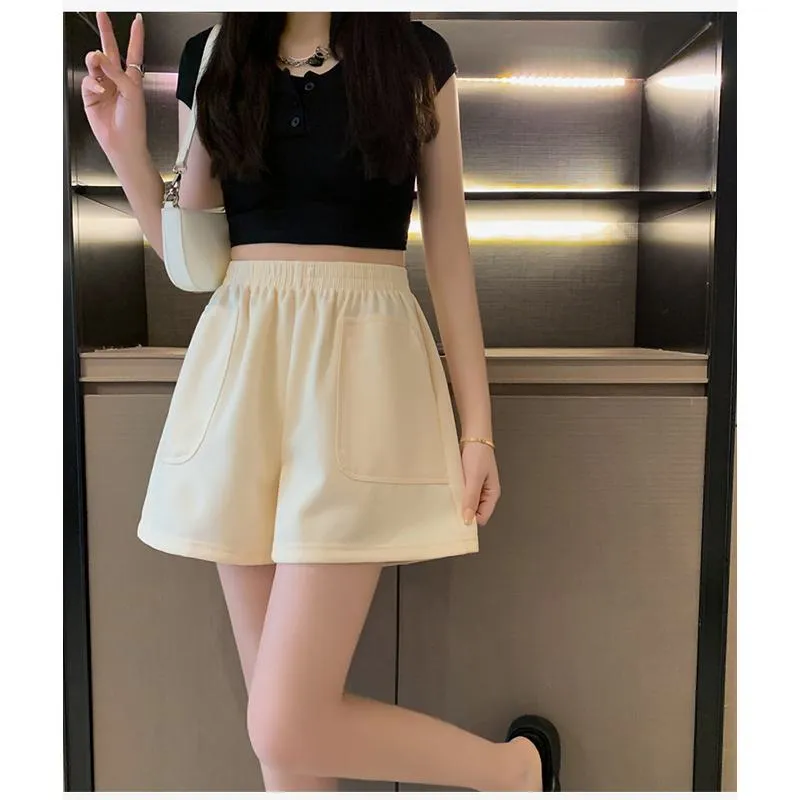 Loose-Fit Casual High-Waisted Sports Chic Worn Outside Running Shorts