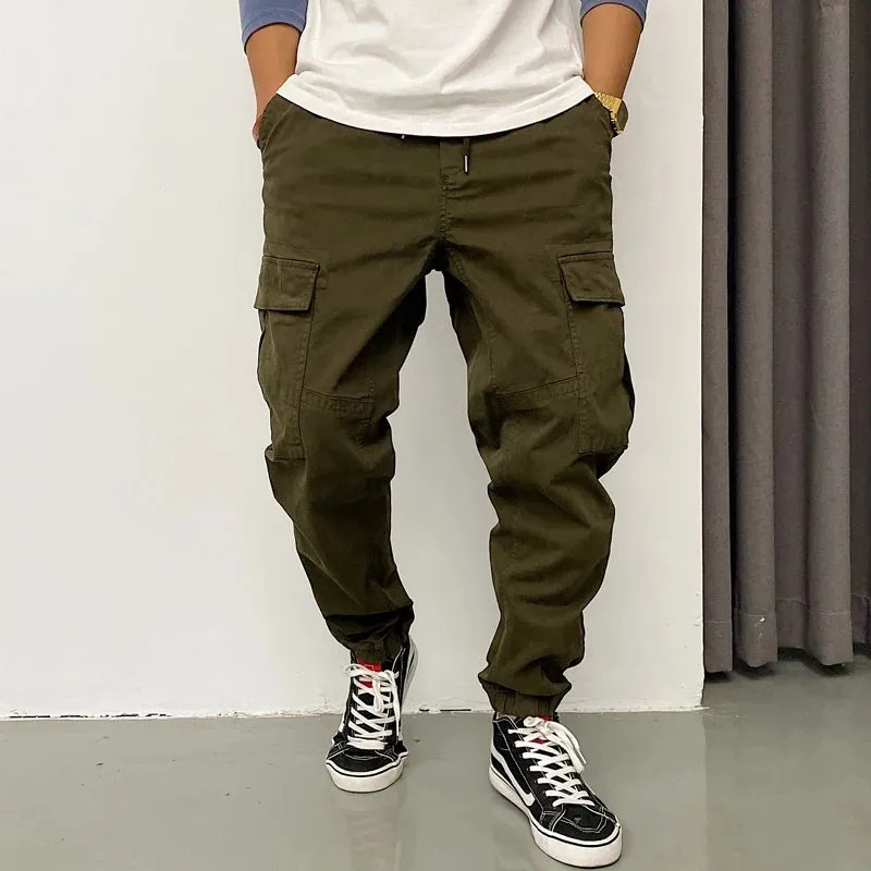 Loose Korean Style Harem Pants Men Cargo Pants Streetwear Joggers