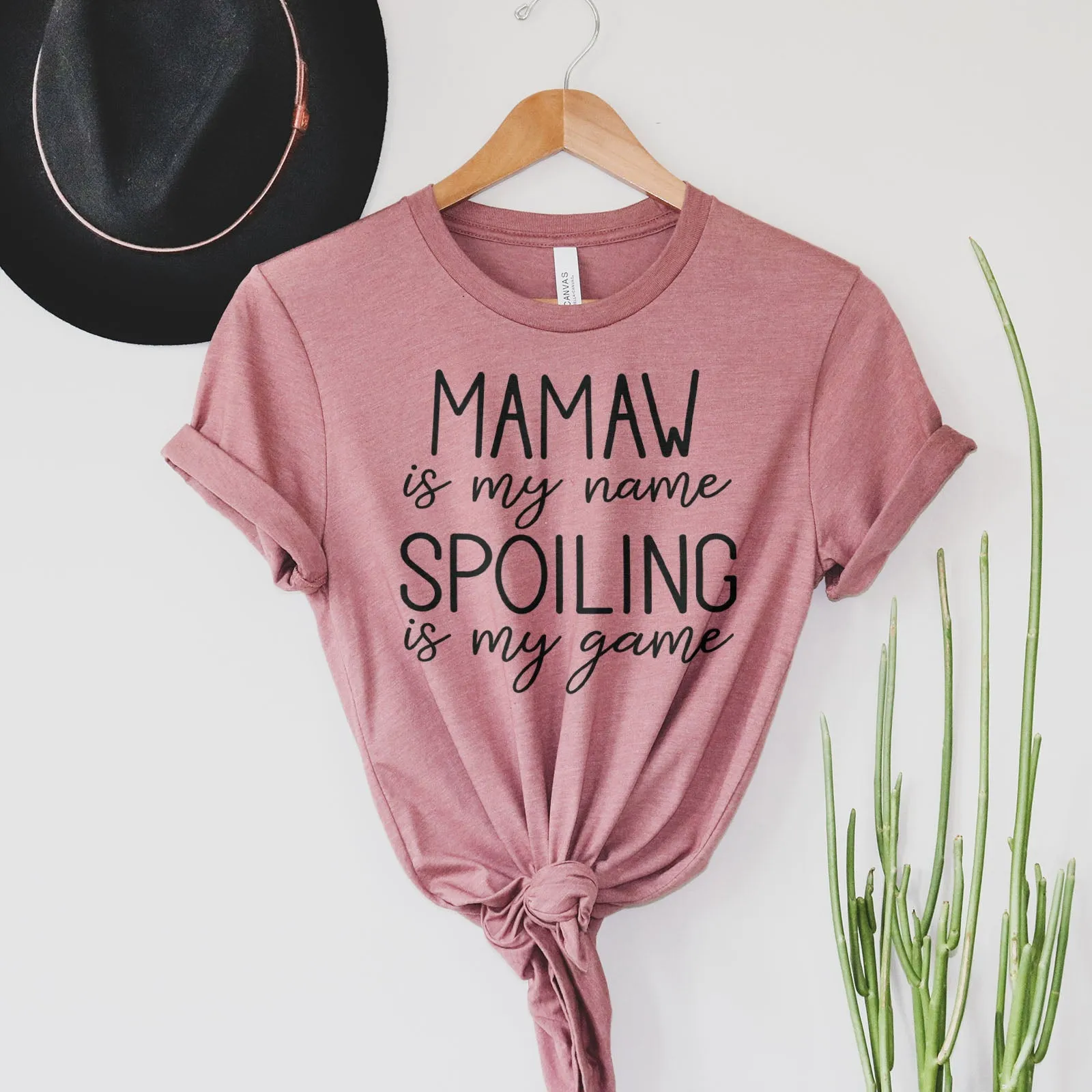 Mamaw Is My Name Spoiling Is My Game Shirts For Women - Christian Shirts for Women - Religious Tee Shirts