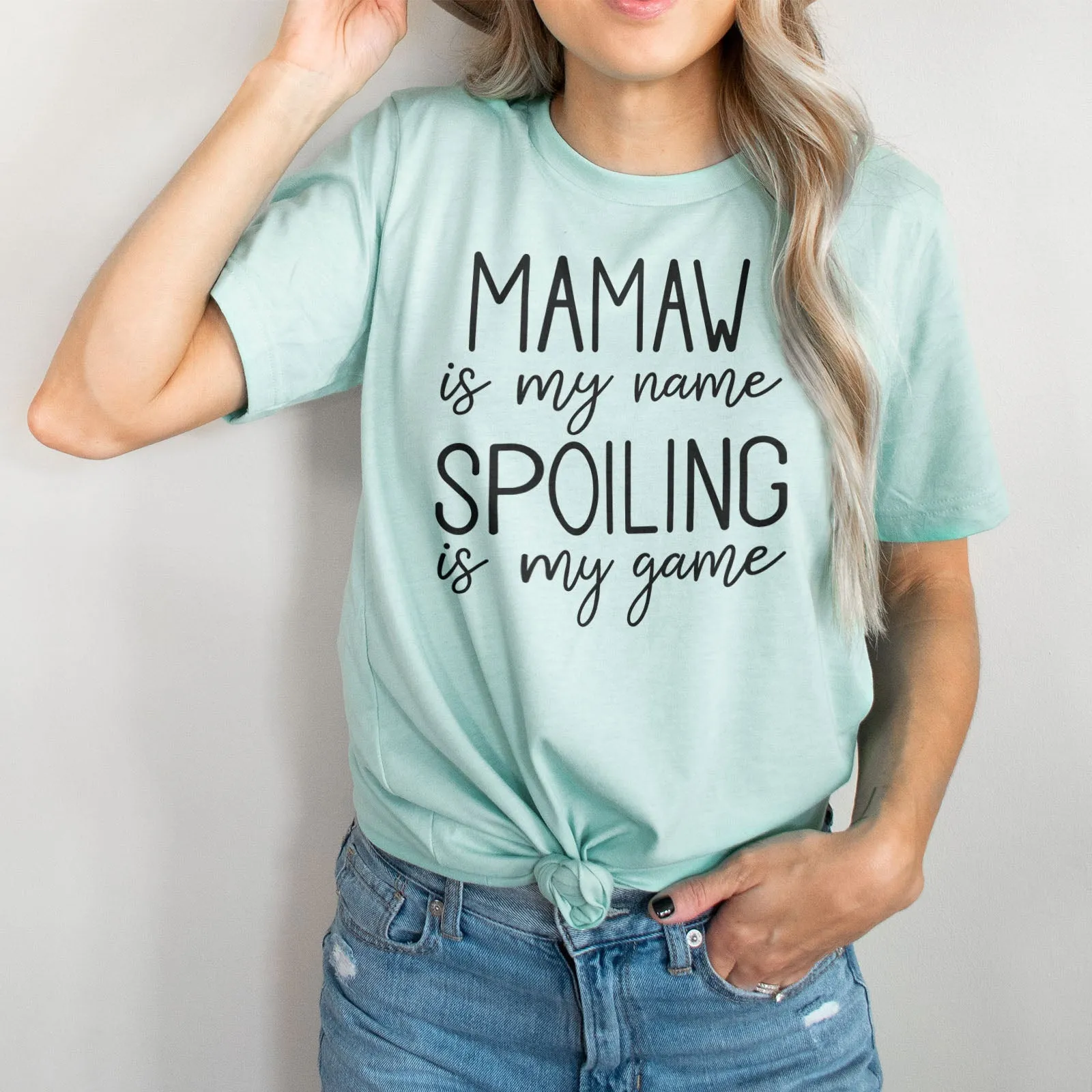 Mamaw Is My Name Spoiling Is My Game Shirts For Women - Christian Shirts for Women - Religious Tee Shirts