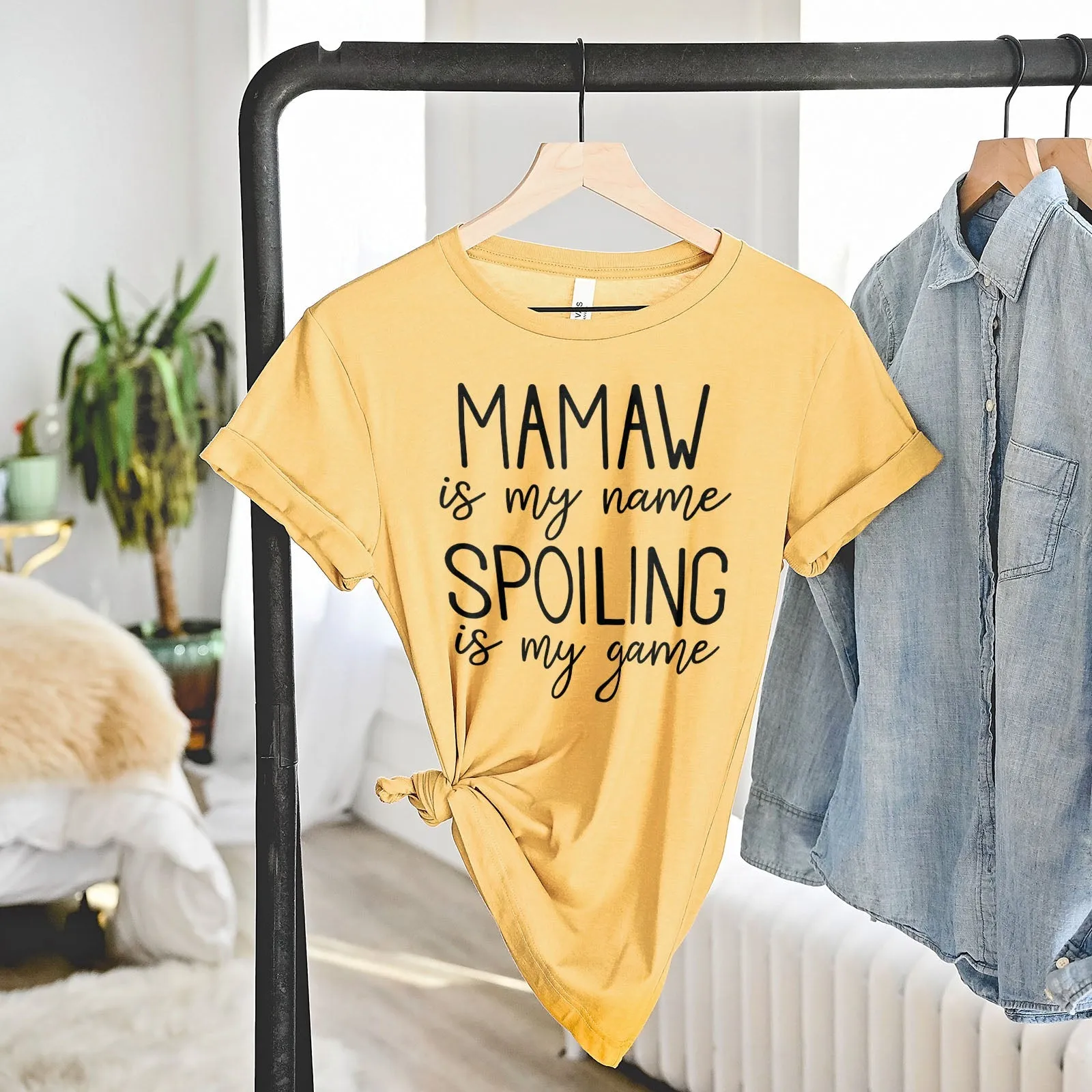 Mamaw Is My Name Spoiling Is My Game Shirts For Women - Christian Shirts for Women - Religious Tee Shirts