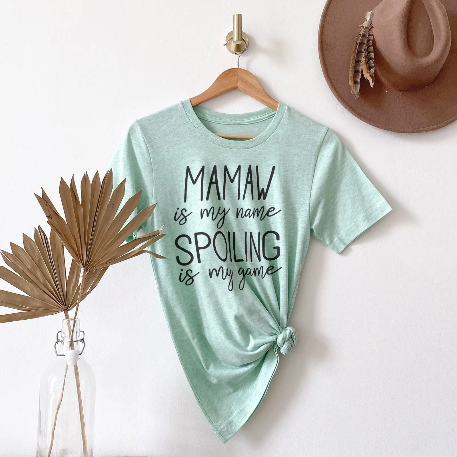 Mamaw Is My Name Spoiling Is My Game Shirts For Women - Christian Shirts for Women - Religious Tee Shirts