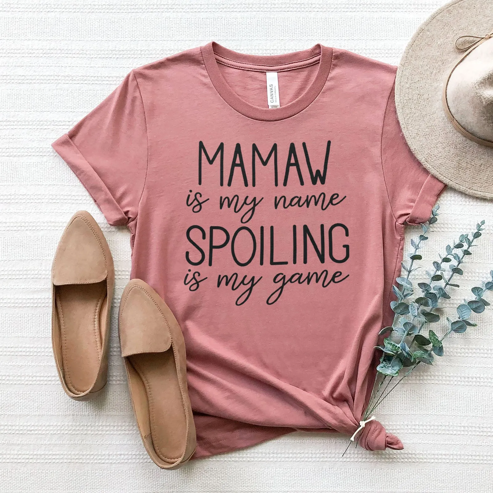 Mamaw Is My Name Spoiling Is My Game Shirts For Women - Christian Shirts for Women - Religious Tee Shirts