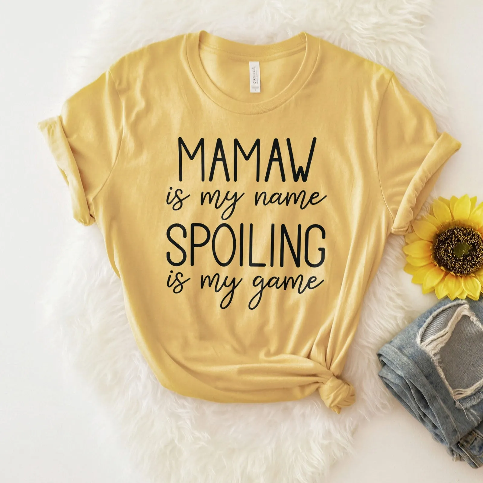 Mamaw Is My Name Spoiling Is My Game Shirts For Women - Christian Shirts for Women - Religious Tee Shirts