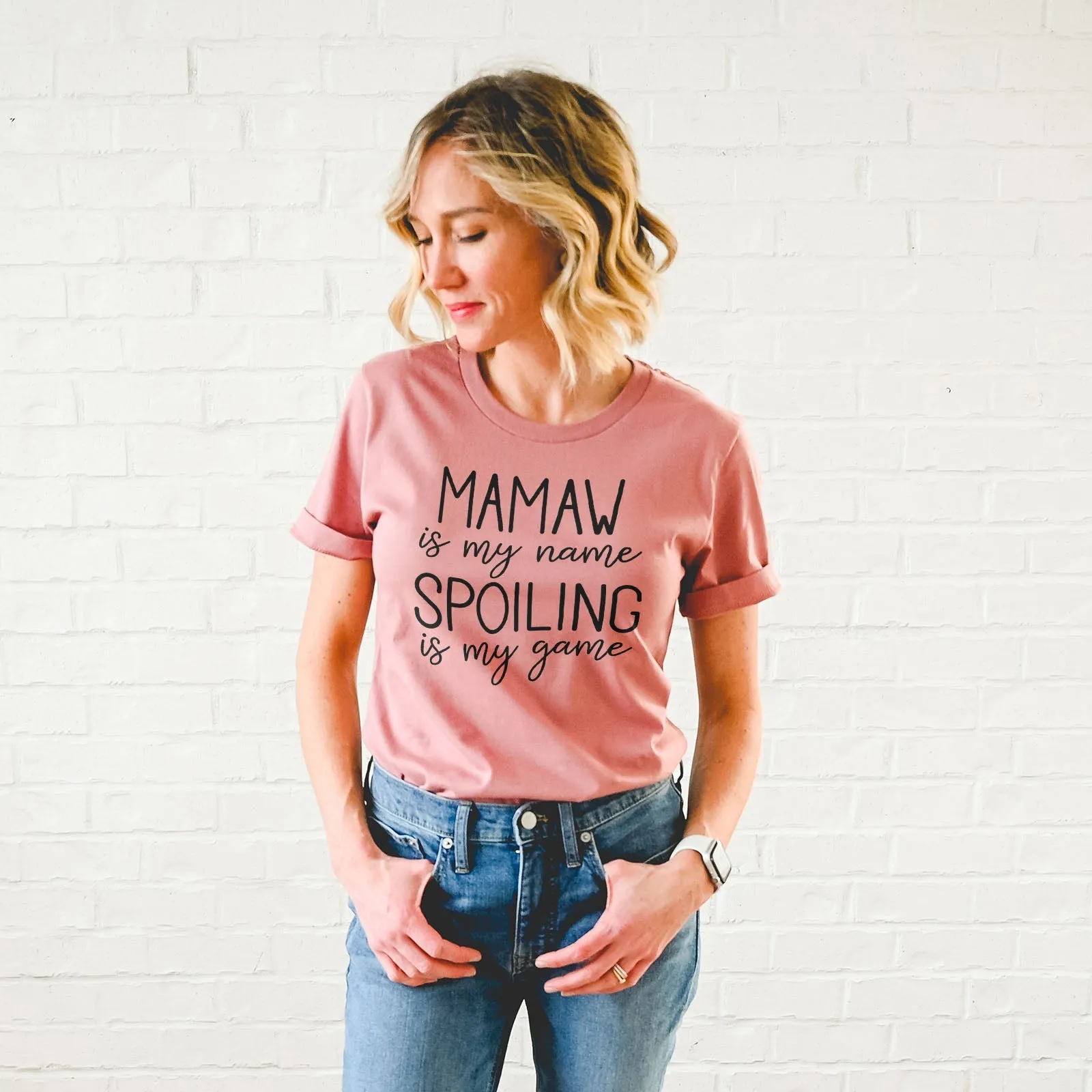 Mamaw Is My Name Spoiling Is My Game Shirts For Women - Christian Shirts for Women - Religious Tee Shirts