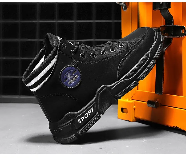 Men Autumn New Personality Fashion Casual Boots High-top Tooling Winter Shoes - MSWRB50424