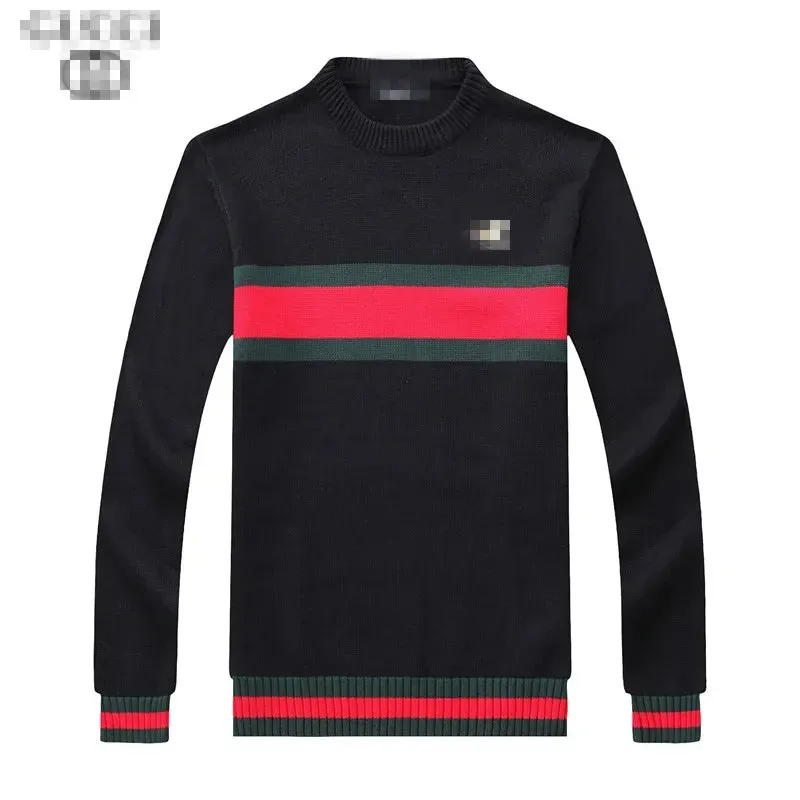 Men's Fashion Sweater Long Sleeve Sweater Casual Style Retro Embroidery Knitwear Autumn and Winter women Round Neck Sweater Pullover