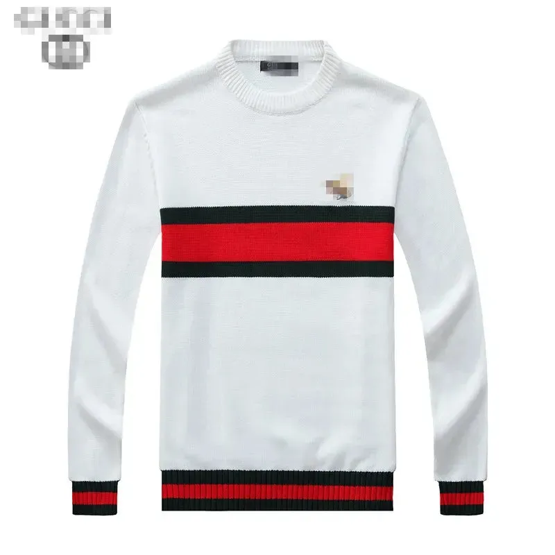 Men's Fashion Sweater Long Sleeve Sweater Casual Style Retro Embroidery Knitwear Autumn and Winter women Round Neck Sweater Pullover