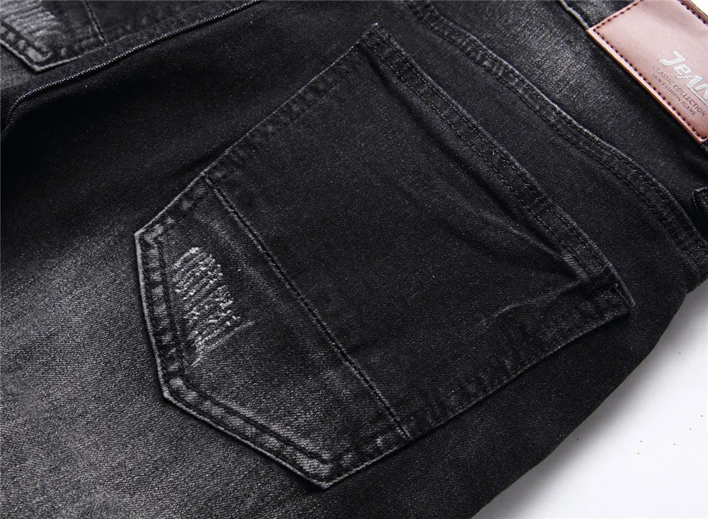 Men's Motorcycle Zipper Oversized Jeans