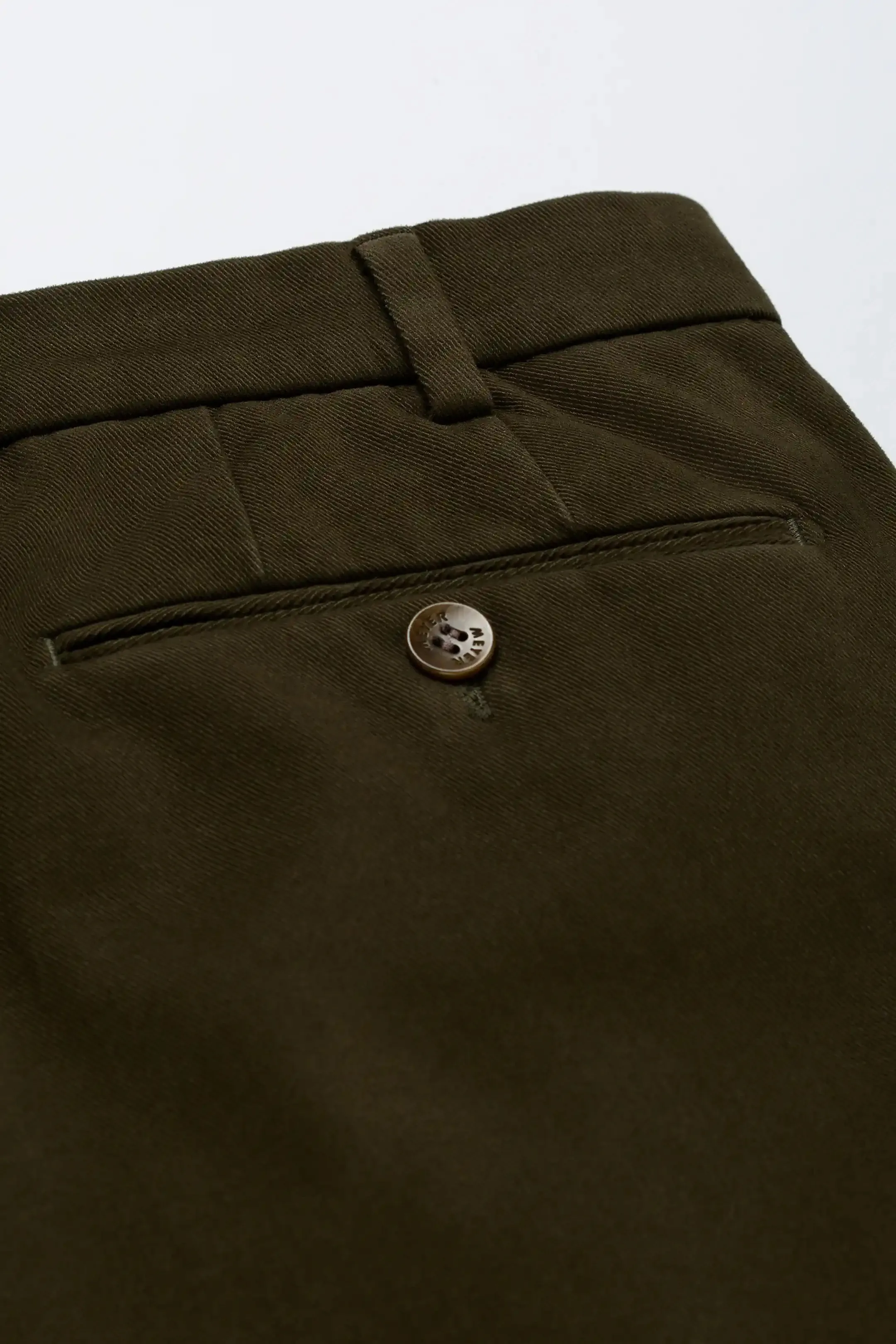 MEYER Exclusive Bonn Trousers - 8572 Luxury Twill Cotton Chino - Laurel Green