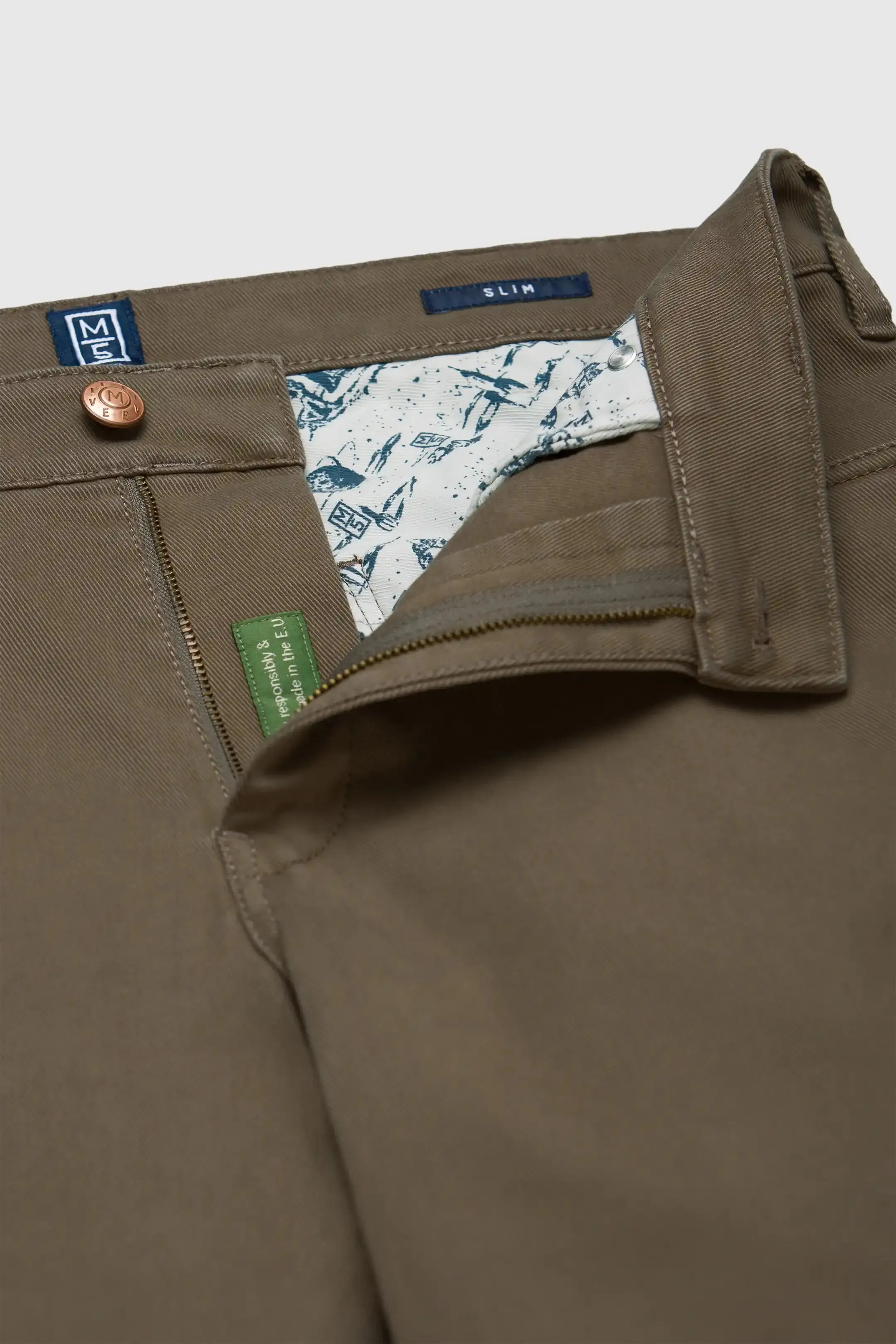 MEYER M5 Jeans - 6188 Cotton Twill Chinos - Stone