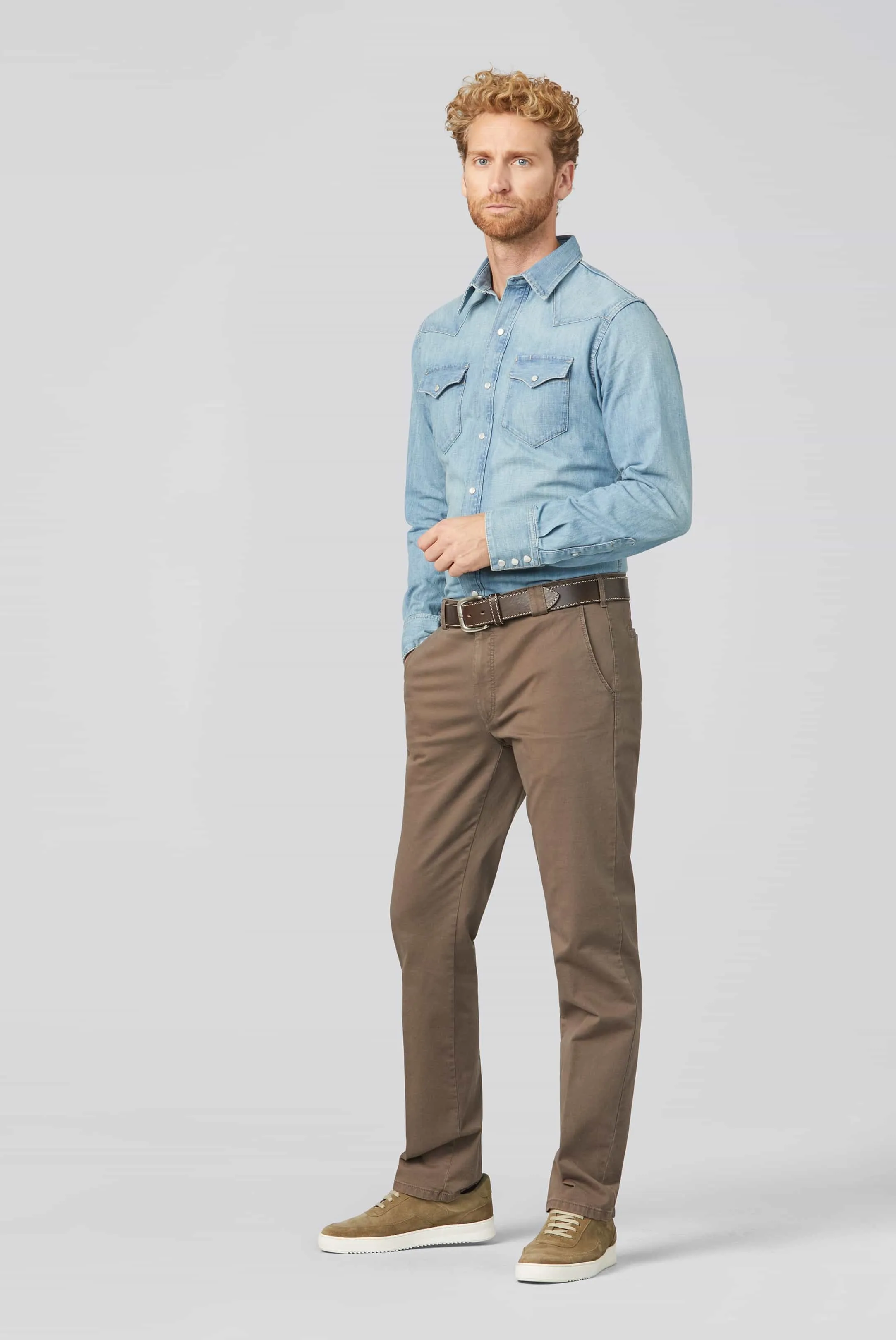 MEYER Roma Trousers - 316 Luxury Cotton Chinos - Stone