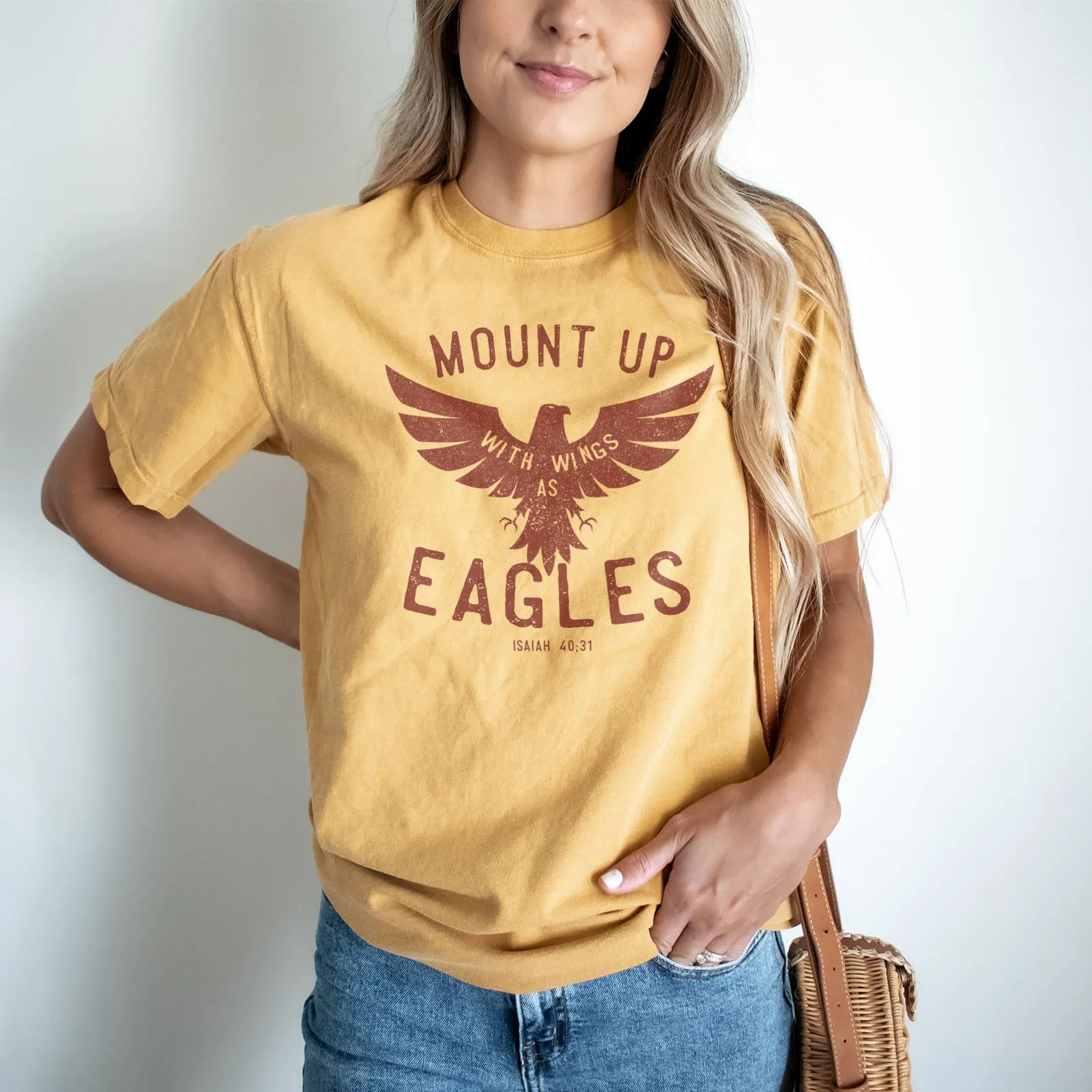 Mount Up Eagles Isaiah 40:31 Tee Shirts For Women - Christian Shirts for Women - Religious Tee Shirts