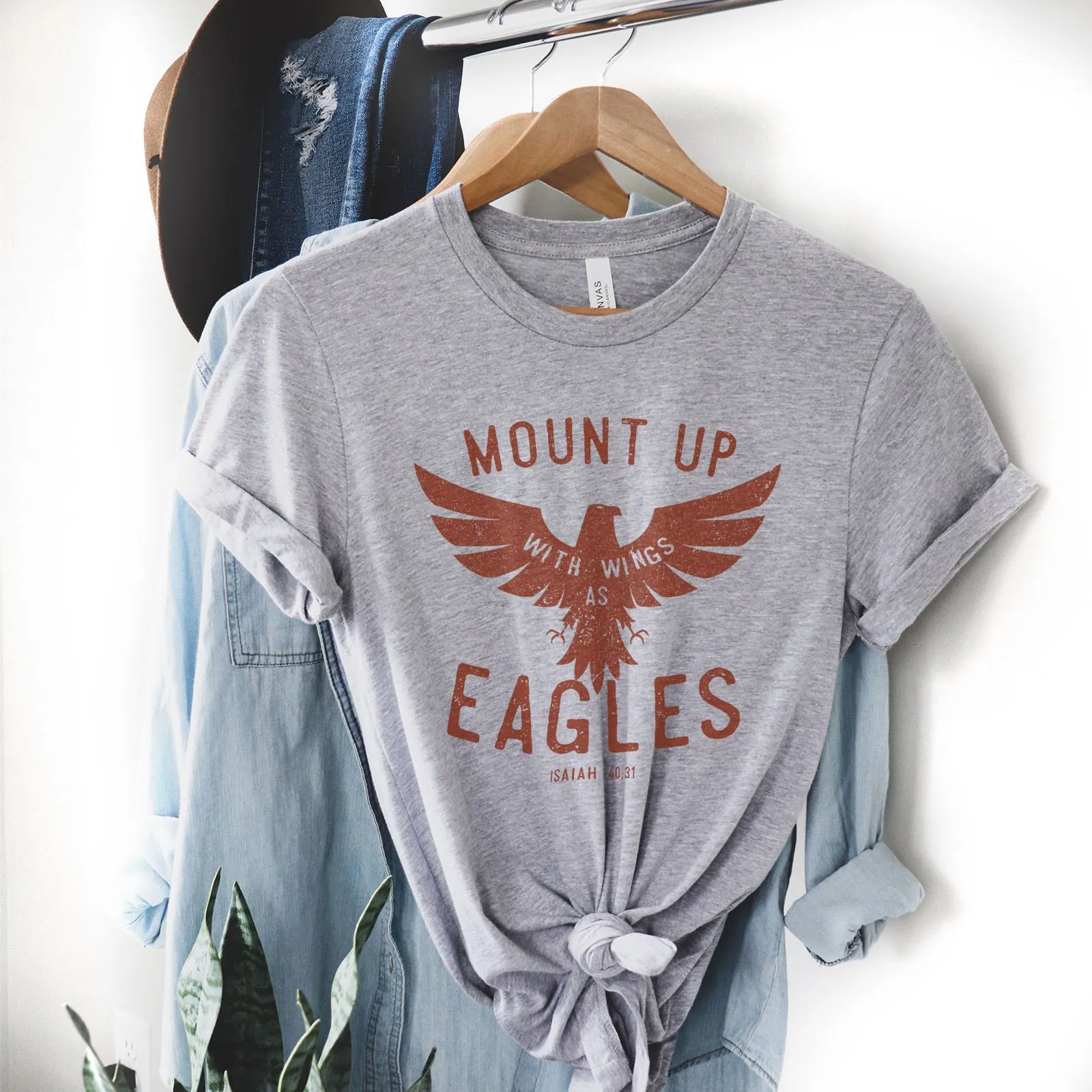 Mount Up Eagles Isaiah 40:31 Tee Shirts For Women - Christian Shirts for Women - Religious Tee Shirts