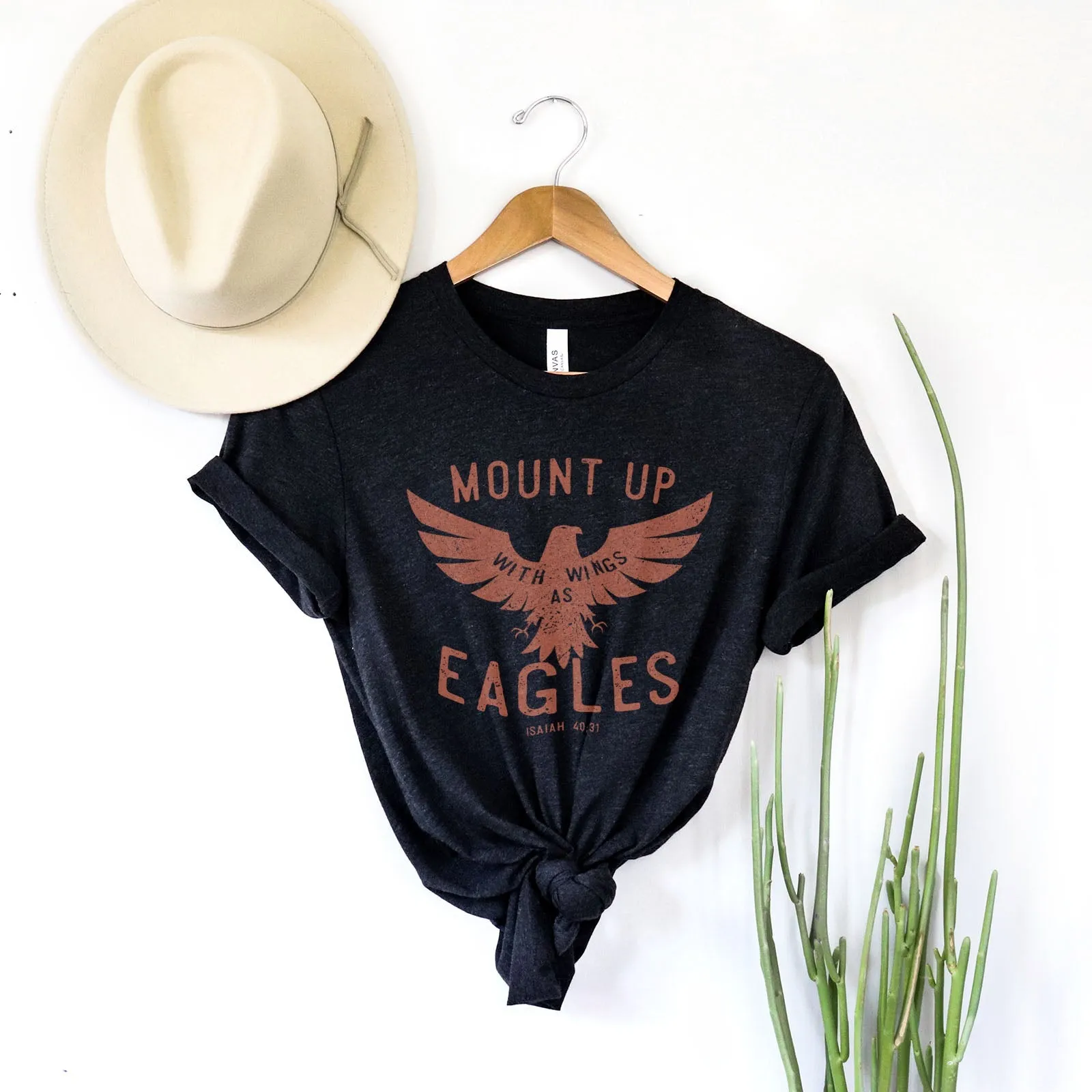 Mount Up Eagles Isaiah 40:31 Tee Shirts For Women - Christian Shirts for Women - Religious Tee Shirts