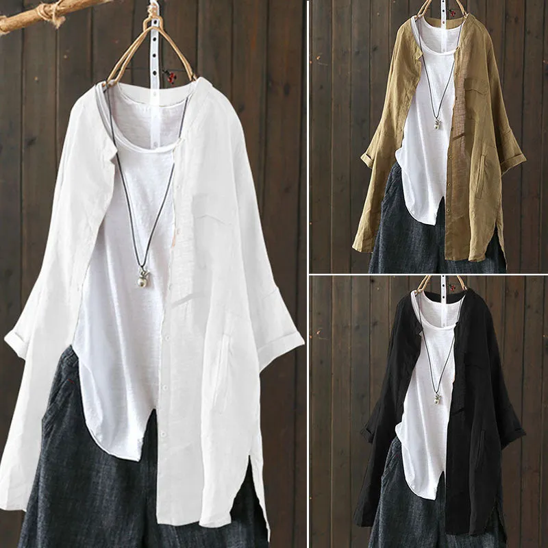 New Style Cotton And Linen Tops