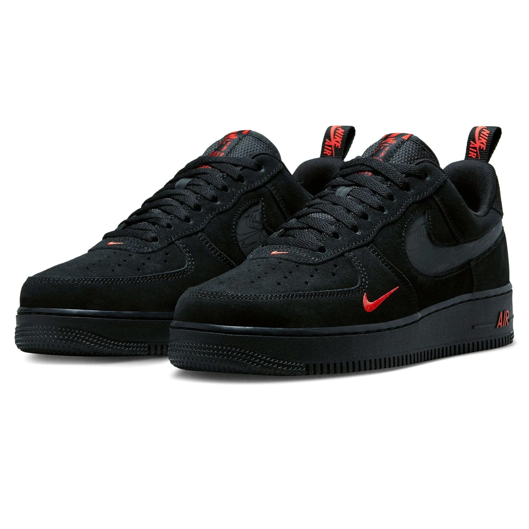 Nike Air Force 1 '07 LV8 'Multi-Swoosh - Black Crimson Reflective'