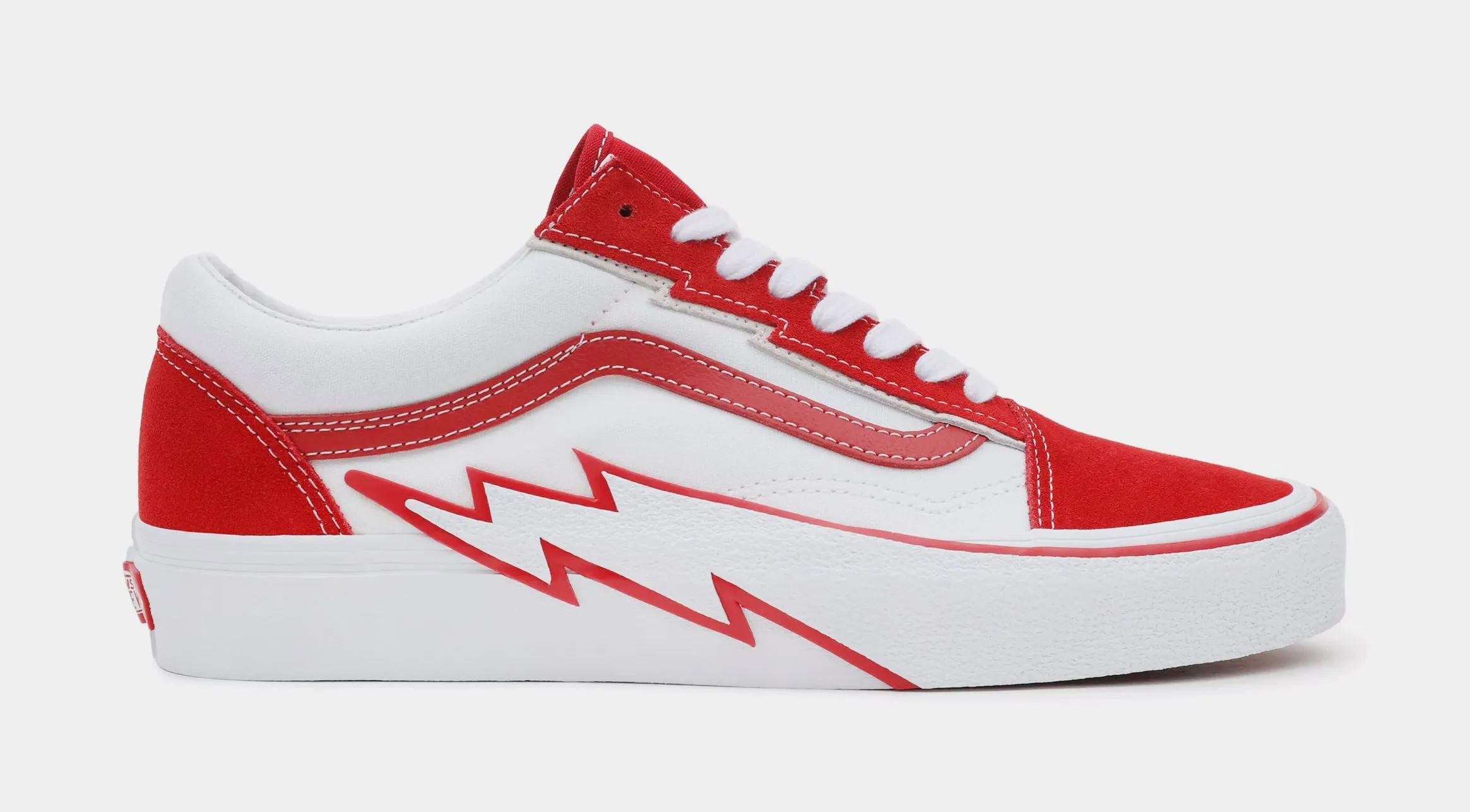 Old Skool Bolt Mens Skate Shoes (Red/White)