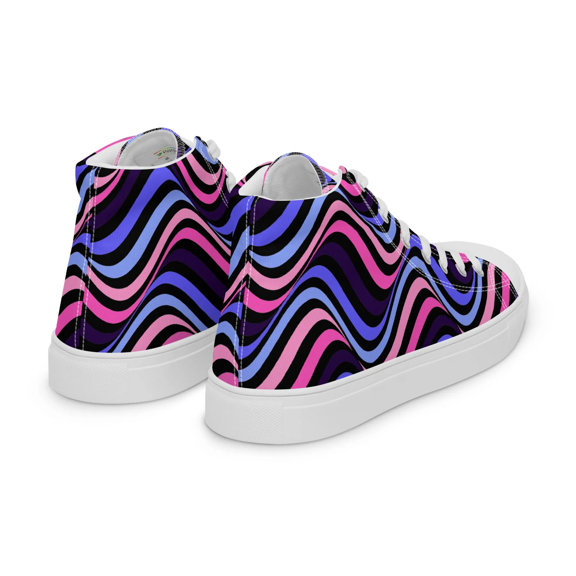 Omnisexual Pride Wavey Women’s High Top Canvas Athletic Shoes