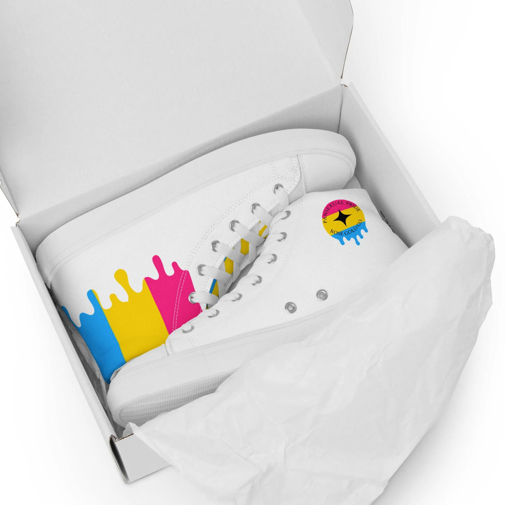 Pansexual Melting Pride Women’s high top shoes