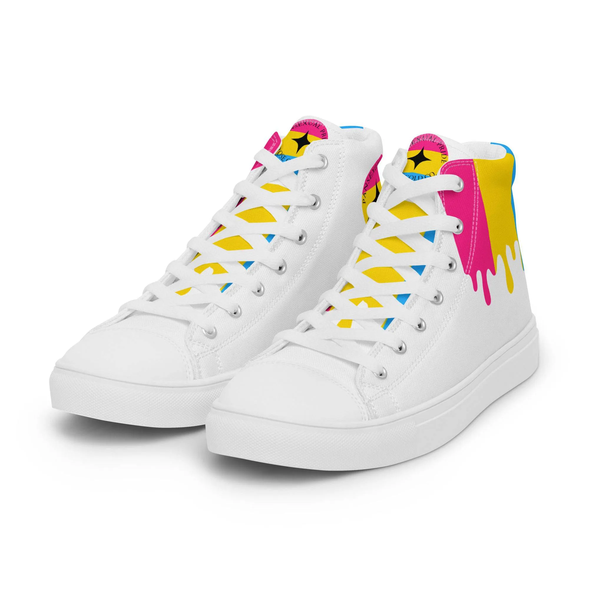 Pansexual Melting Pride Women’s high top shoes