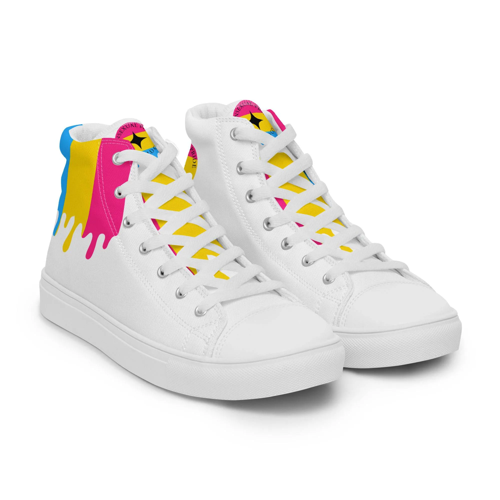 Pansexual Melting Pride Women’s high top shoes