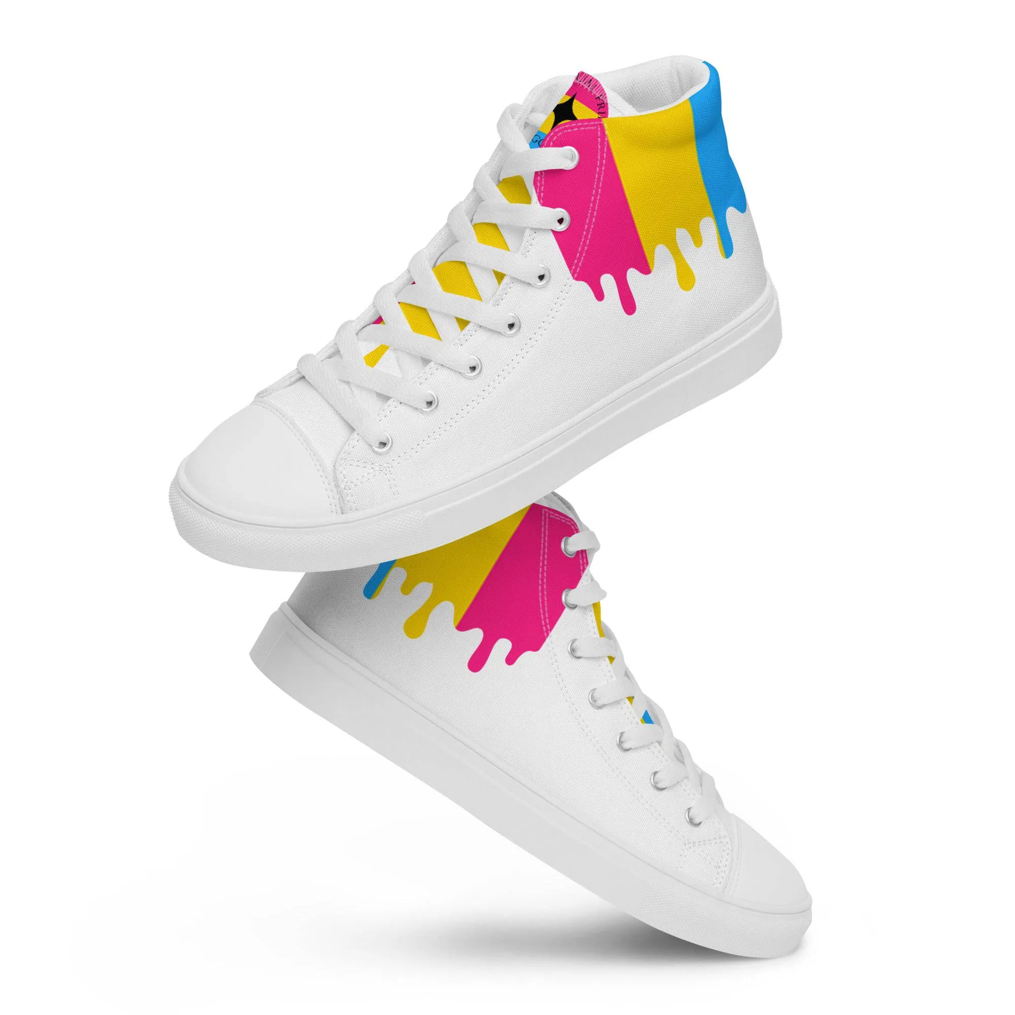 Pansexual Melting Pride Women’s high top shoes