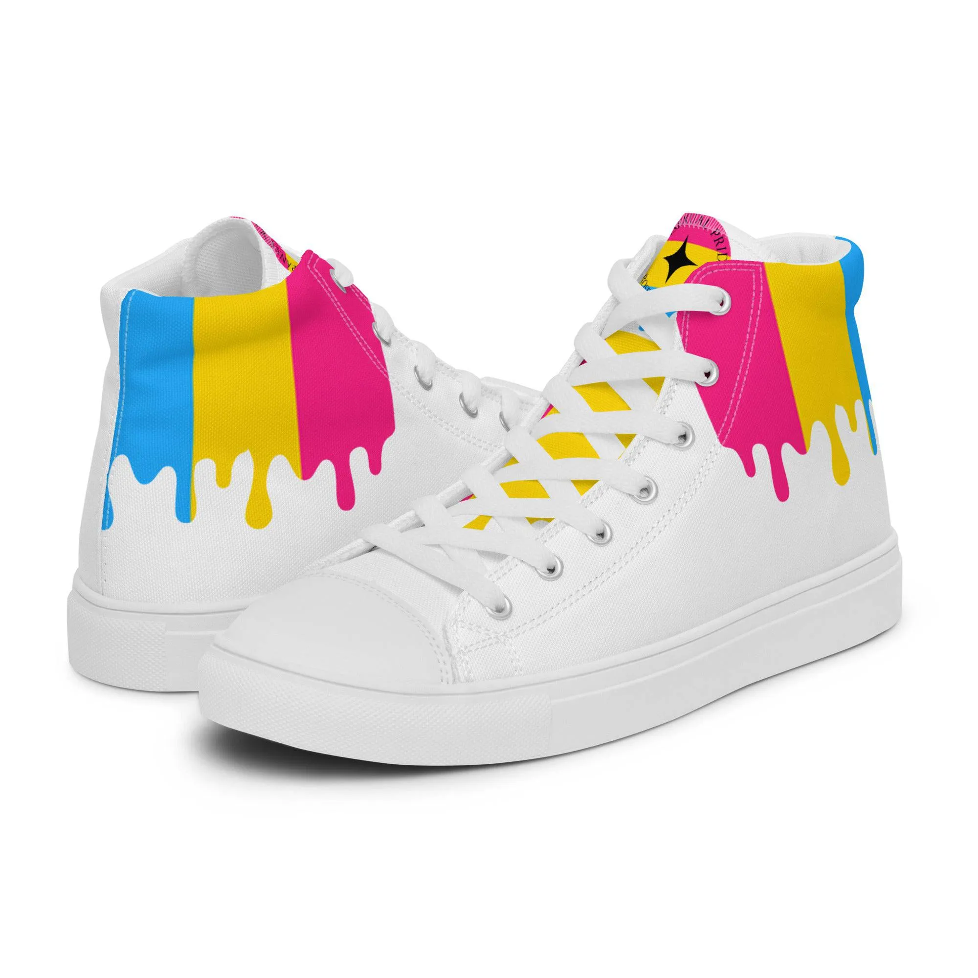 Pansexual Melting Pride Women’s high top shoes