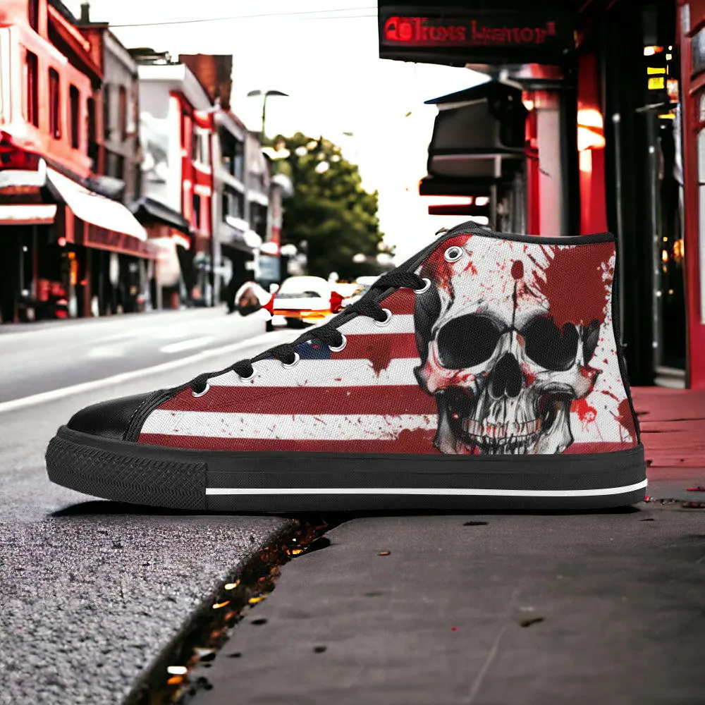 Patriotic Flag Skull Men