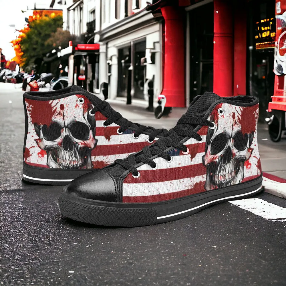 Patriotic Flag Skull Men