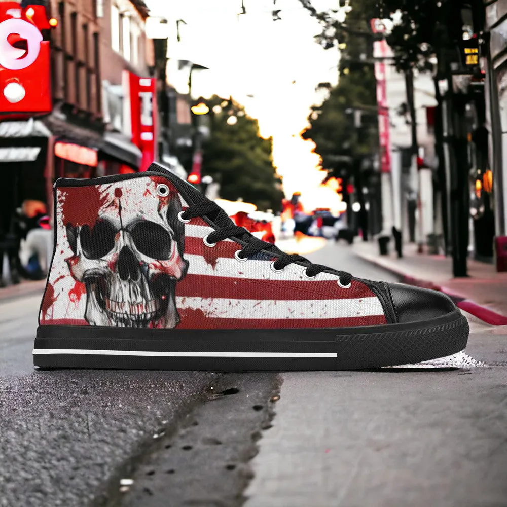 Patriotic Flag Skull Men