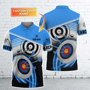 Personalized Name Archery Polo Shirt, Best Archery Ever, Archery Team Uniform For Men Women