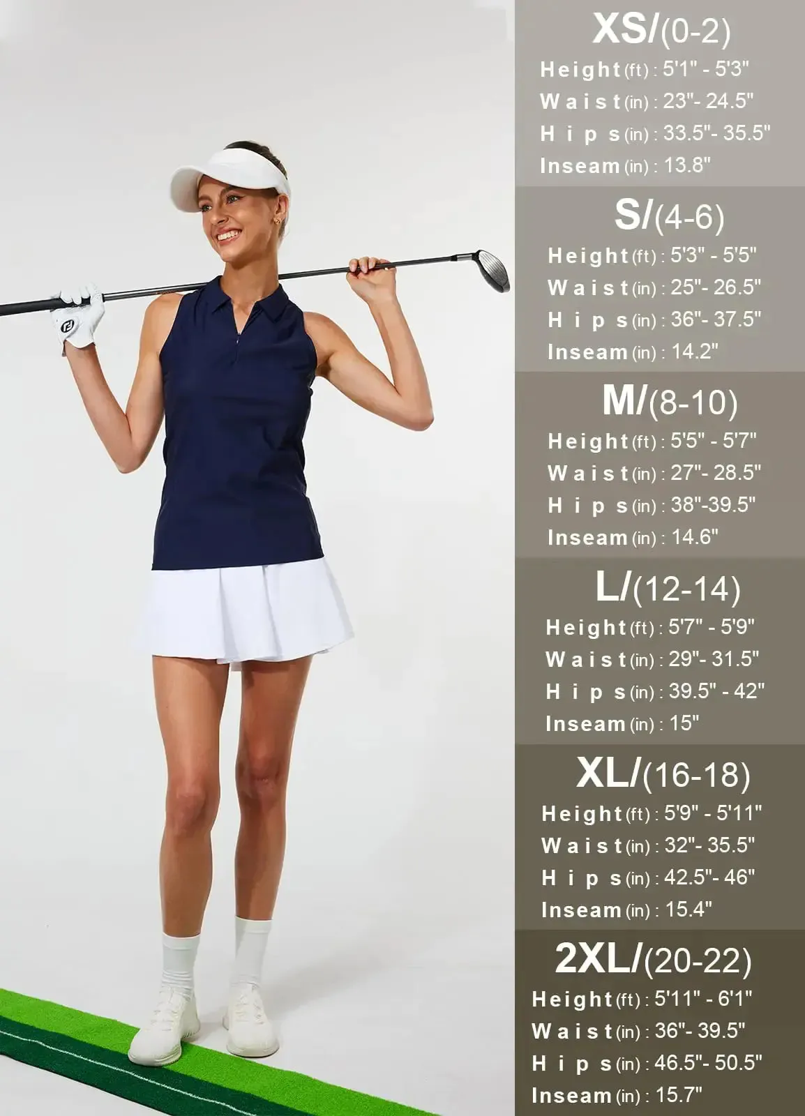 Pleated Tennis Skirts for Women High Waisted Golf Skorts Tummy Control Skirts with Shorts Pockets Lightweight X-Large White