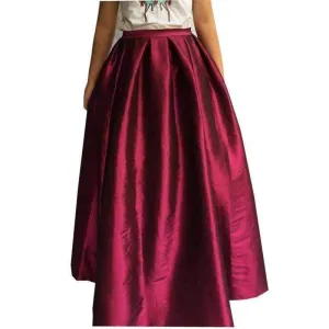 Plus Size - Maxi Long Skirt Floor Length High Waisted Skirts 115 cm (US 4-18W)