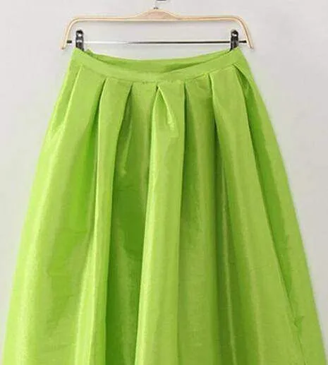 Plus Size - Maxi Long Skirt Floor Length High Waisted Skirts 115 cm (US 4-18W)