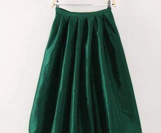 Plus Size - Maxi Long Skirt Floor Length High Waisted Skirts 115 cm (US 4-18W)