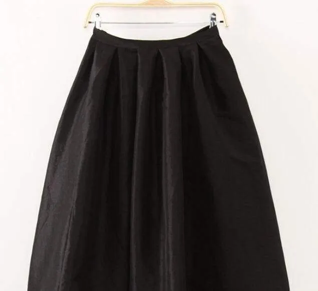 Plus Size - Maxi Long Skirt Floor Length High Waisted Skirts 115 cm (US 4-18W)