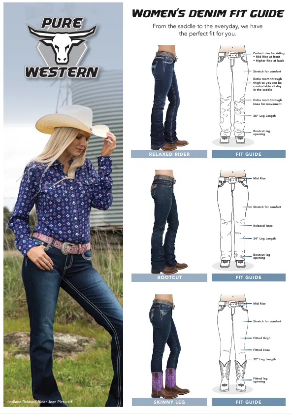 Pure Western Ladies Bettina Relaxed Rider Jean - PCP2210654