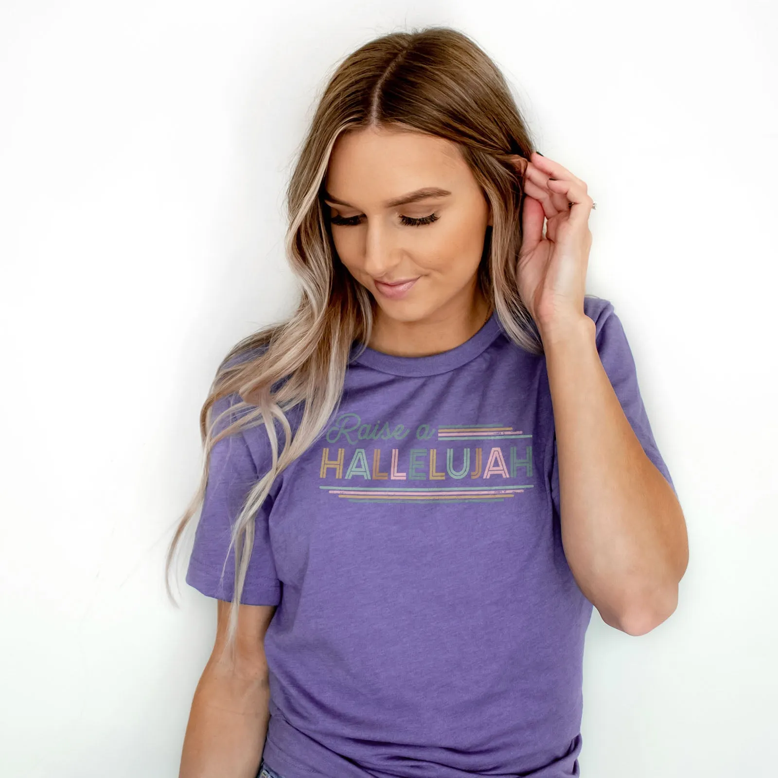 Raise a hallelujah Tee Shirts For Women - Christian Shirts for Women - Religious Tee Shirts