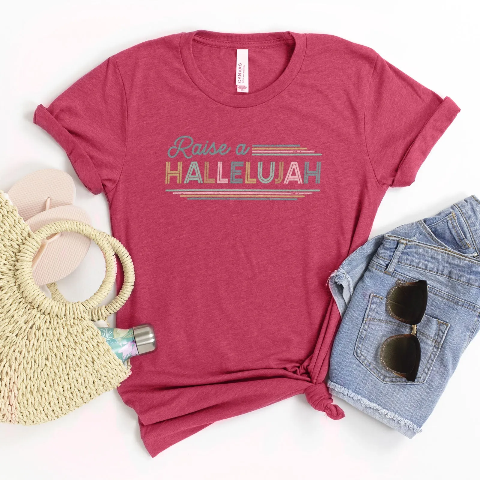 Raise a hallelujah Tee Shirts For Women - Christian Shirts for Women - Religious Tee Shirts