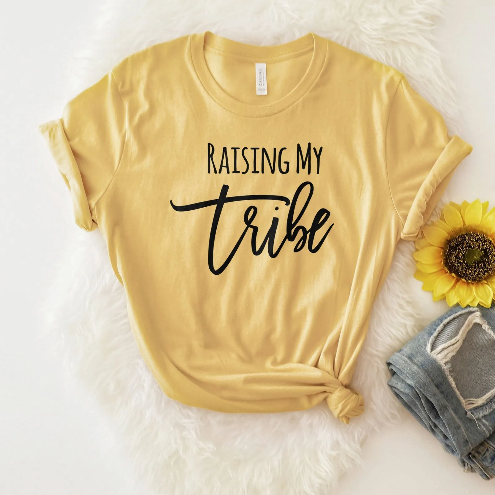 Raising My Tribe Tee Shirts For Women - Christian Shirts for Women - Religious Tee Shirts