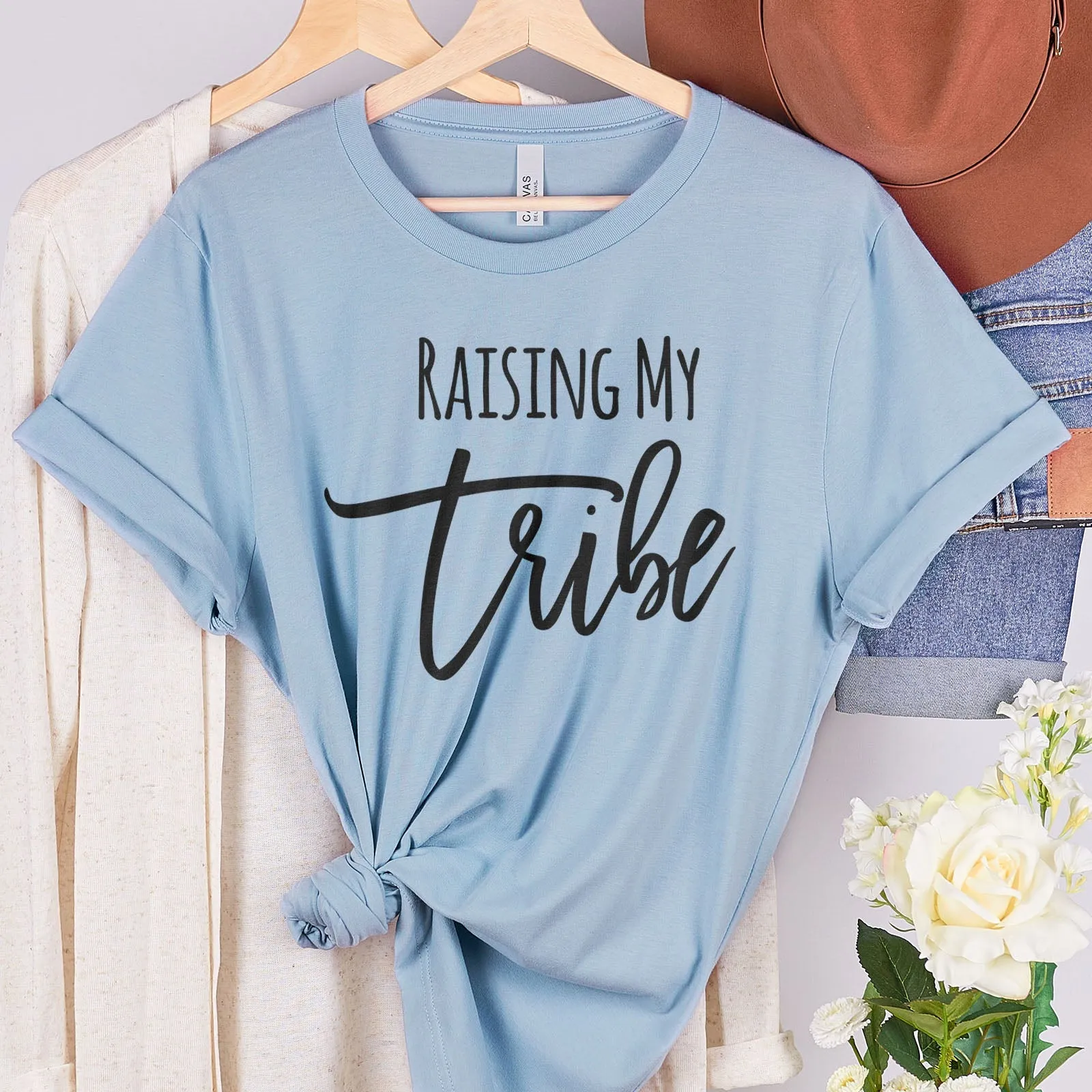 Raising My Tribe Tee Shirts For Women - Christian Shirts for Women - Religious Tee Shirts